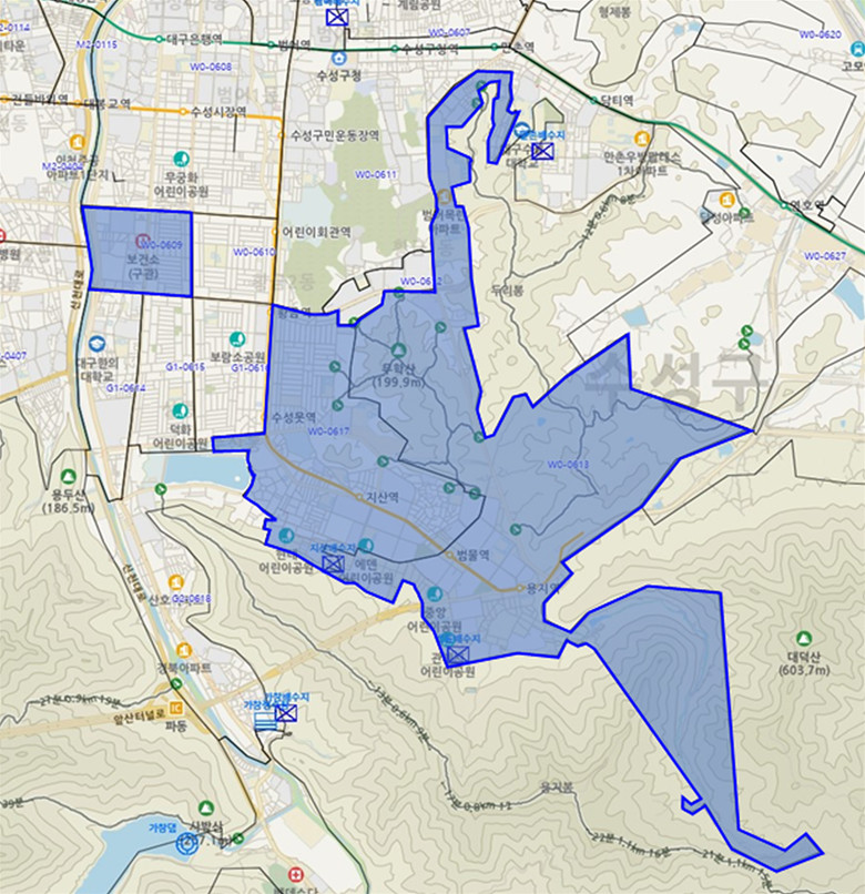 수성구 일부 지역 흐린 물 출수 예상...